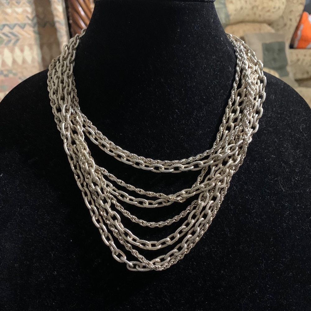 Multi strand Silver Necklace